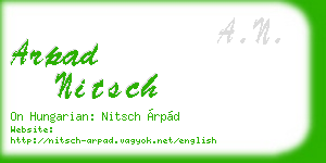 arpad nitsch business card